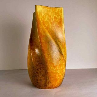 Royal Haeger Squared Twist Vase Green Yellow Orange 4144 3