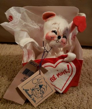 Annalee Mobiltee Dolls 6 " Valentine Surprise Mouse 1999 0343 Nwt