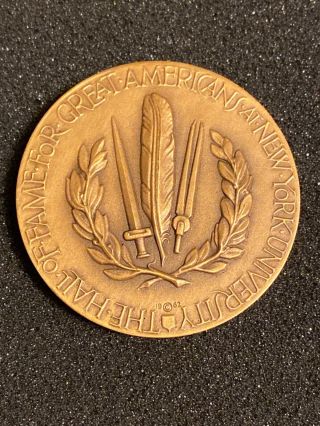 HTF 1962 Medallic Art Co THOMAS JEFFERSON Hall of Fame Great Bronze Medal 2