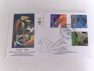 1993 United Nations Stamps Peace Signed Hans Erni First Day Of Issue Aa N661 Pt