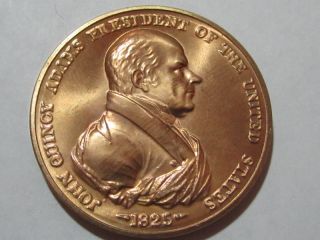 U.  S.  President John Quincy Adams Medal,  1 - 5/16 " Od
