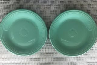 2 Homer Laughlin Contemporary Fiesta Sea Mist Green 10 1/2 " Dinner Plates