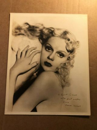 Marie Wilson Rare Early Autographed 8/10 Pin Up Photo 30s Laurel Hardy