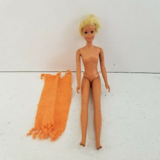 Vintage Mattel Barbie 1966 Sunset Malibu Francie Blonde (cut Hair) W/ Towel