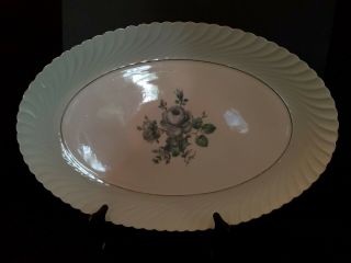 Royal Tettau Konigl.  pr.  DAWN ROSE Large Serving Platter 15 5/8 