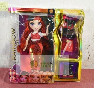 Rainbow High Ruby Anderson – Red Fashion Doll With 2 Outfits