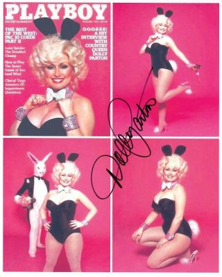 Dolly Parton Hand - Signed Sexy Young Playboy Bunny Color 8x10 Authentic W/