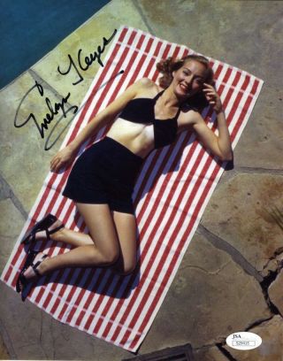 Evelyn Keyes Jsa Cert Hand Signed 8x10 Photo Authenticated Autograph