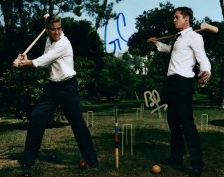 Brad Pitt George Clooney Signed 8x10 Photo Autographed Picture Pic And