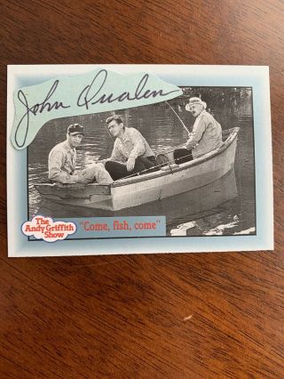 John Qualen “henry Bennett” The Andy Griffith Show Autographed Trading Card