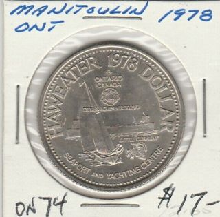 Manitoulin Island,  On 1978 Trade Dollar