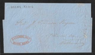 Hong Kong - China To Chile Stampless Cover 1861 Unique