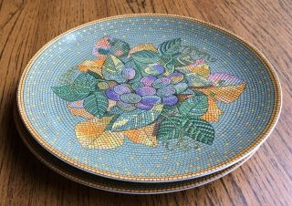 Set Of 2 Sasaki Ravenna Mosaic 8.  5 " Salad Plates Stephen Dweck Japan