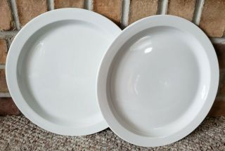 Dansk Bisserup White Set Of 2 Dinner Plates Made In Portugal 10 3/8 Inches