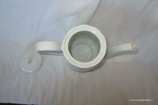Vintage Sheffield Bone White Swirl Coffee Pot W Lid Made in Japan 3