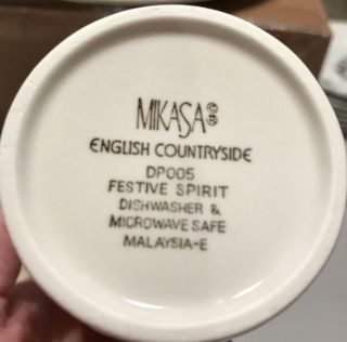 Mikasa English Countryside Festive Spirit Set of 4 Mugs 2