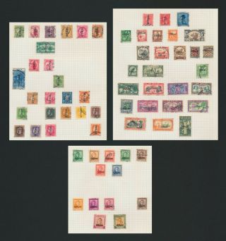 Zealand Stamps 1899 - 1952 Officials Qv,  Kevii,  Kgv & Kgvi,  3 Pages To 2/ -
