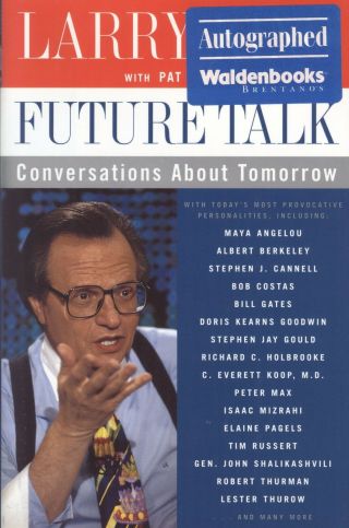 Larry King Signed Book " Future Talk "