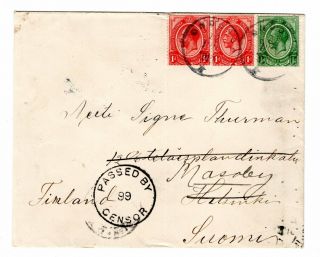 1919 South West Africa To Finland Censored Cover / Ondonga.