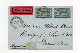 France,  1930 Airmail Cover To Buenos Aires,  Franking On Both Sides