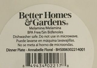 Better Homes & Gardens Melamine 10.  5 