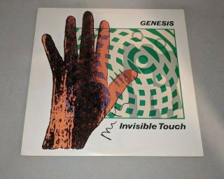 Genesis Mike Rutherford Signed Auto " Invisible Touch " Lp Record Beckett Bas