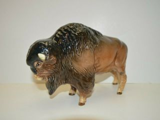Vintage Sylvac Western Buffalo / Bison Figurine Made In England