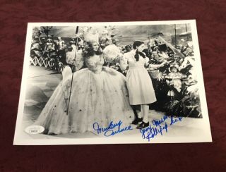 Jerry Maren Mickey Carroll Autographed 8x10 Photo Wizard Of Oz Munchkin Jsa Rare
