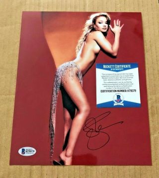 Leah Remini Signed 8x10 Sexy Photo Beckett Certified