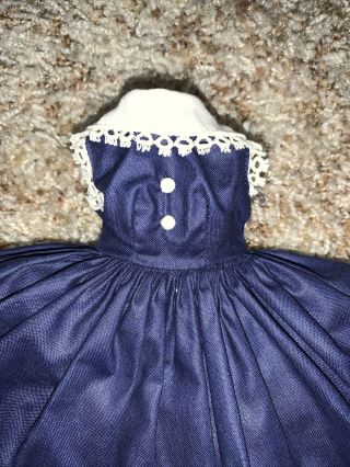 Vintage Vogue Jill Doll Tagged Navy Blue Dress with white collar Jan 2