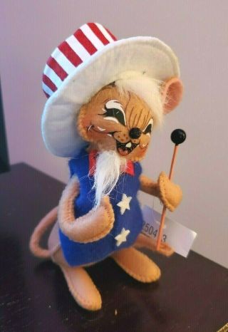 2013 Annalee Doll - 6 " Patriotic Mouse Uncle Sam 250413