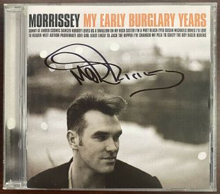Morrissey My Early Burglary Years Cd Signed Autographed