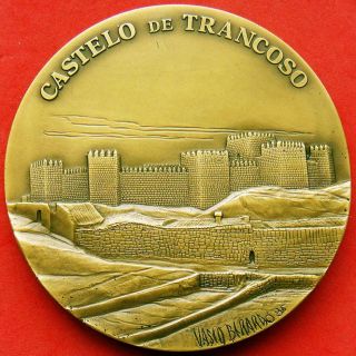 Architecture Monument Castle Of Trancoso Big Bronze Medal By Berardo