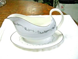 Vintage Royal Doulton Gravy Boat W/attached Underplate - Coronet Pattern