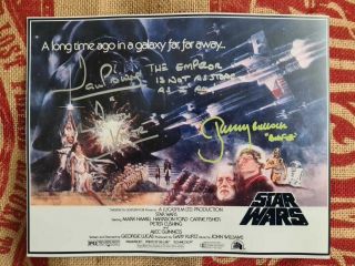 Signed Jeremy Bulloch Boba Fett Star Wars Photo And Dave Prowse Darth Vader