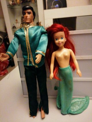 Vintage Disney 1992 Ariel And Prince Eric Dolls