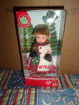Barbie Tommy Snowman Doll Christmas Ornament Nrfb Kelly Club Mattel 2001