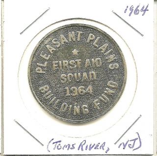 Medal - Pleasant Plains (nj) First Aid Squad Building Fund - 1964