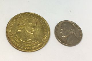 George Washington 1st President Copper Brass Commemorative Token Medal
