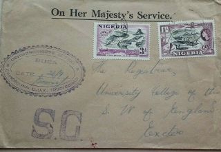 Nigeria / Cameroons 1955 O.  H.  M.  S.  Cover With Commissioner 