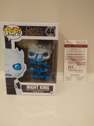 Richard Brake Game Of Thrones Night King Signed Funko Pop 44 W/jsa & Protector