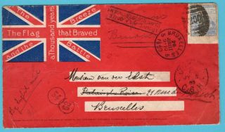 Boer War South Africa Patriotic Cover 1900 Cape Of Good Hope To Belgium