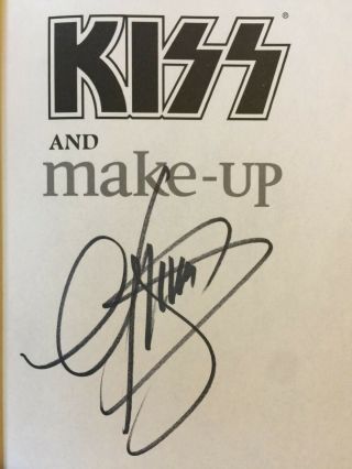 Gene Simmons Kiss Autograph Signed Book Kiss And Make - Up - Hardcover