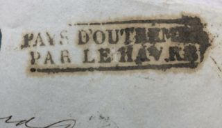 1835 Stampless Letter York to France Carried on Francis Depaul Cognac Cnl 2