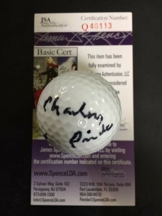 Charlie Pride Signed One - Of - A - Kind Golf Ball Country Music Legend Autograph Jsa