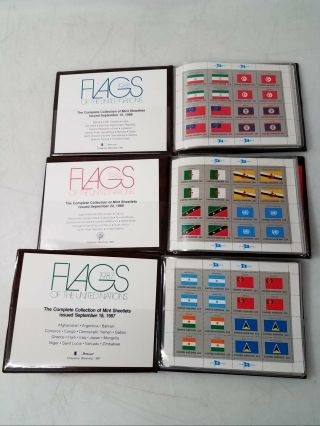 x6 Fleetwood 1987 - 89 Flags of the United Nations First Day Covers & Sheets 3