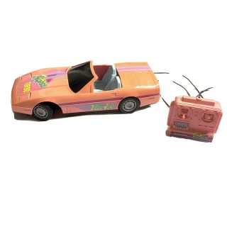 Vintage Barbie Remote Control Pink Corvette 19 " Blue - Box Sports Car