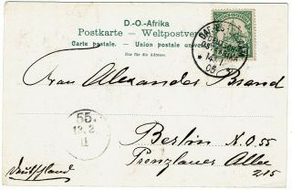 German East Africa 1905 Dar - Es - Salaam Cancel On Postcard,  Shows Native Soldiers