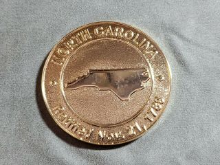 Great State Of North Carolina Colonial Flag Of America Collector Challenge Coin