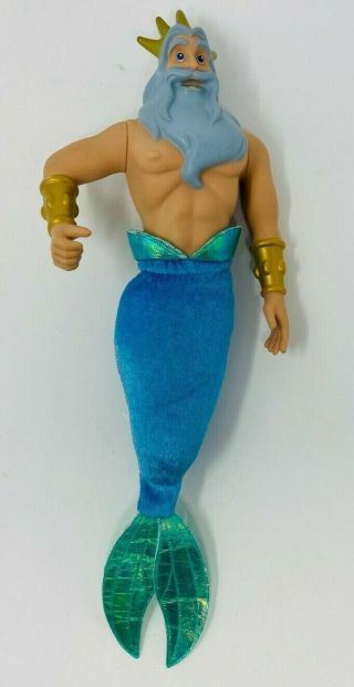 2010 Disney Store Little Mermaid 13 " King Triton Plush & Vinyl Doll Ariel Father